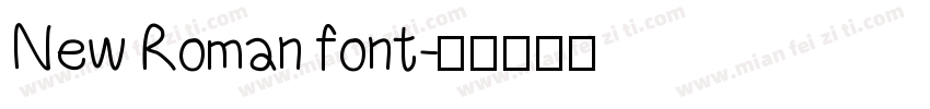 New Roman font字体转换